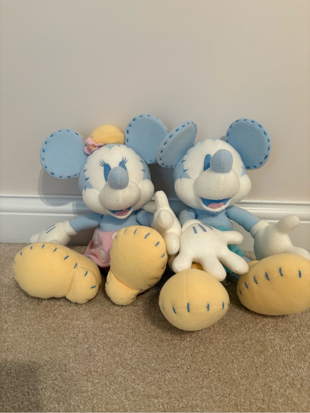 Pastel Minnie and Mickey Plush